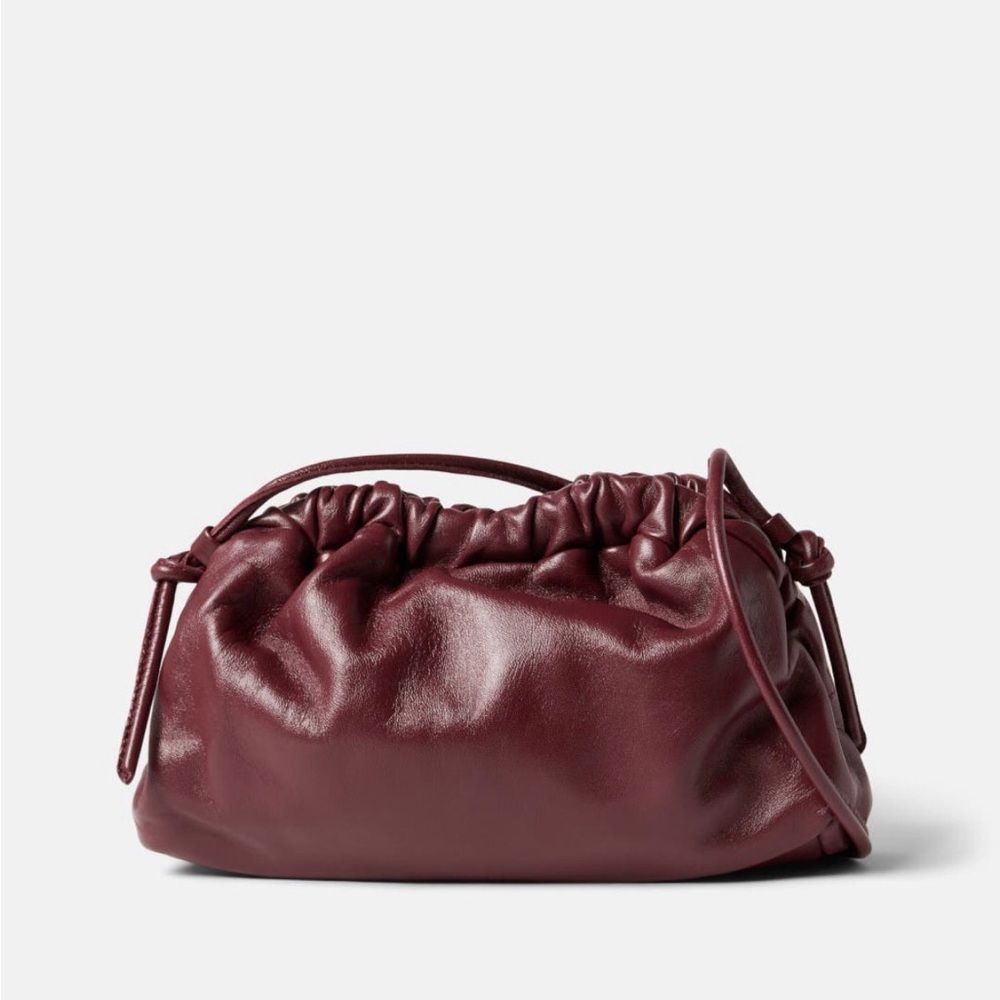Mansur Gavriel Dark Red Mini Cloud Clutch